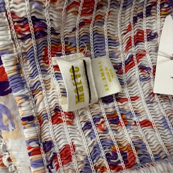 Anthropologie Mauve floral print with ruffles Blouse - Picture 5 of 6